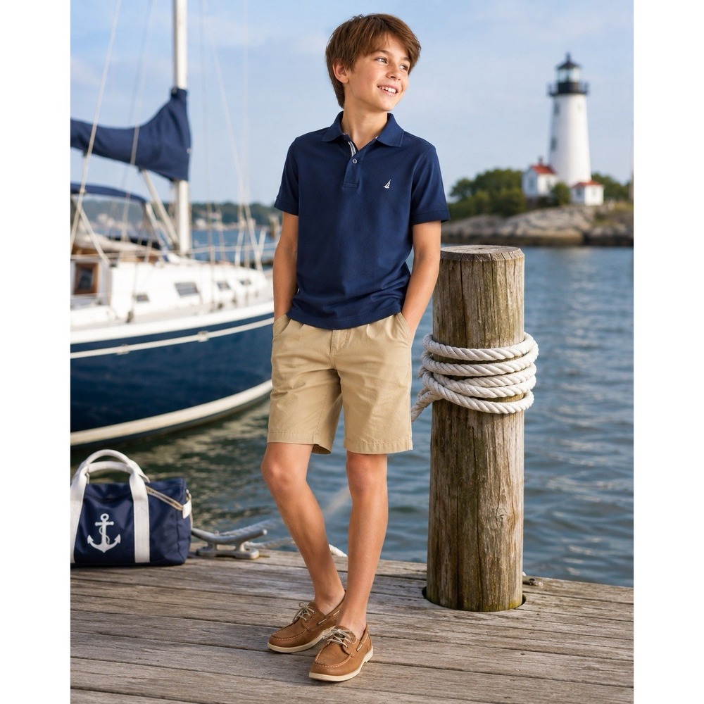 Sperry Shoes Youth 7M Boys Gamefish Casual 3-Eye Lace Up Boat YB56564 Brown